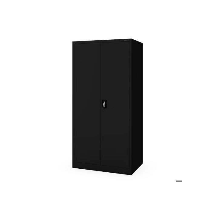 Armoire métallique de bureau ou datelier JAN D600 900 x 1850 x 600 mm noire