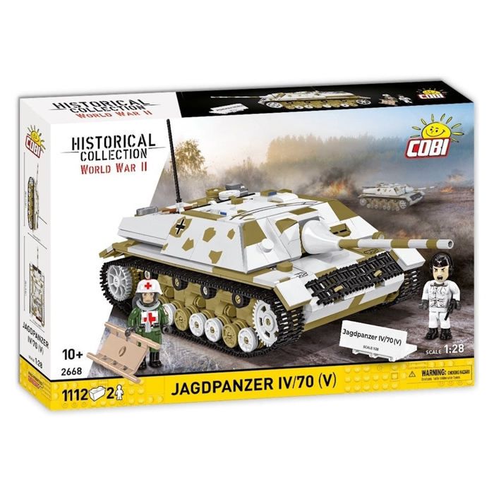Jeu de construction - COBI - JAGDPANZER IV/70 (V) - 2668 - Kaki et blanc - À monter soi‑même