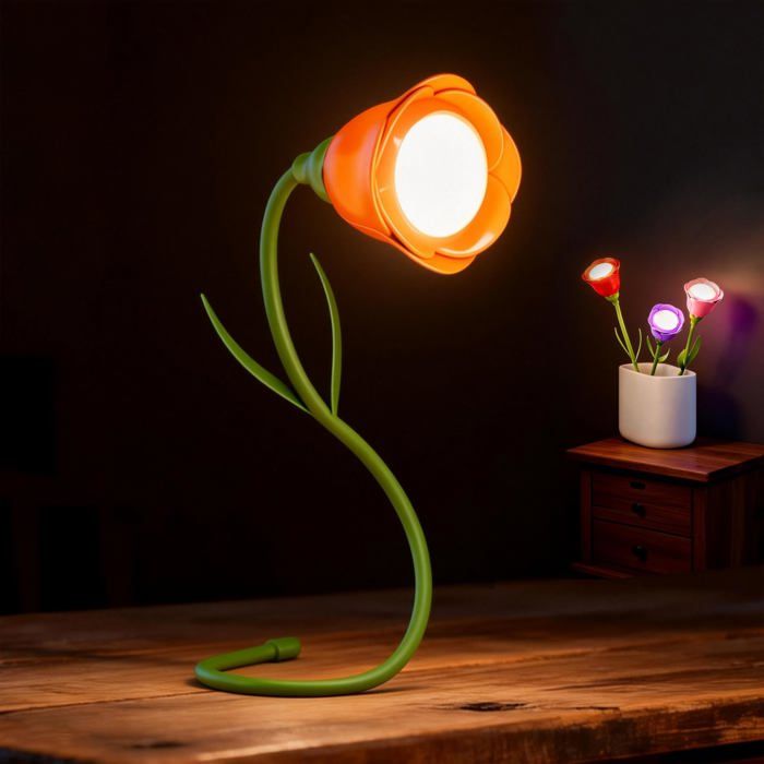 Lampe de lecture marque-page lampe de lecture à pince - 8 LED avec 3 températures de couleur (Rose rouge orangé)