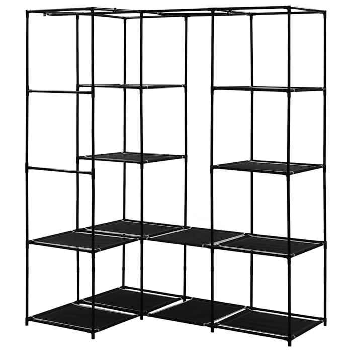 Remise 2026®Meuble vêtements Noir - Garde-robe - grand stockage - Armoire penderie - dangle Noir - 130x87x169cm 780 7911251
