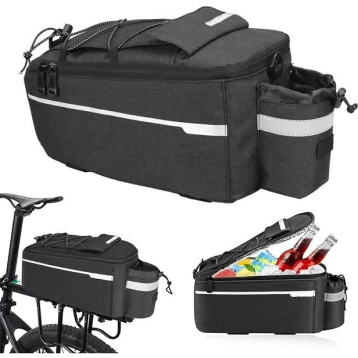 Sac de Porte-Bagages Arrière Multifonctionnel 10L Siège de Vélo Amovible Sac à Bandoulière Noir Refroidissement no PANIER VELO