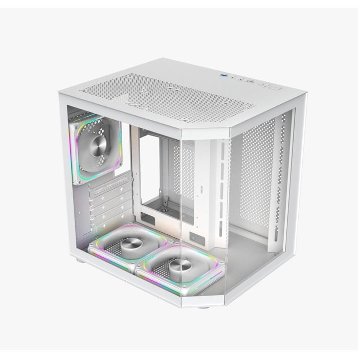 Tour PC ProGaming Alma Negra Cube Tower Micro ATX Mini ITX 3 Ventilateurs ARGB - vue 4