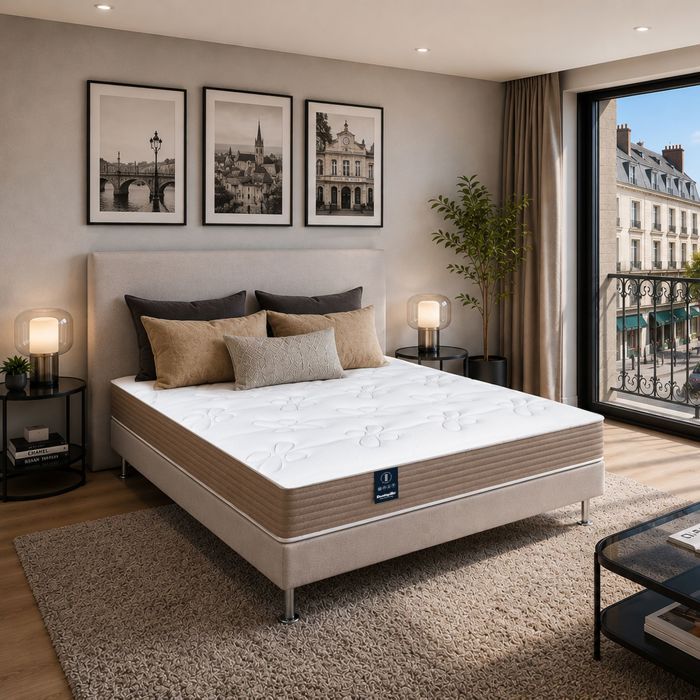 Matelas 160x200 cm ressorts ensachés ferme Dunlopillo Jasmin Matelas 160x200 cm ressorts ensachés ferme Dunlopillo Jasmin