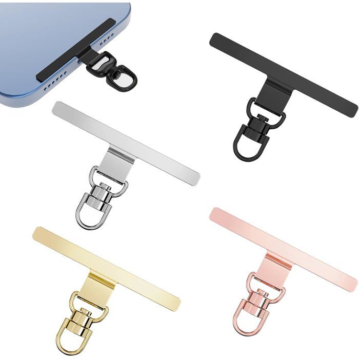 4 PCS Patch pour Cordon de Téléphone Portable Métal Patch