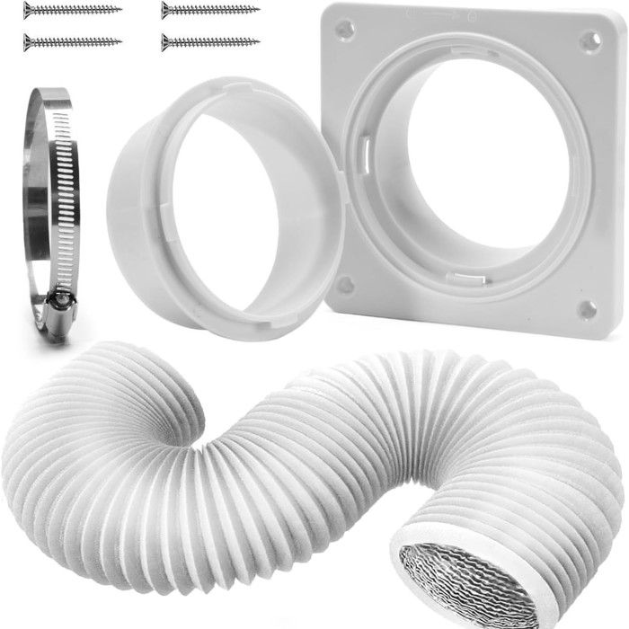 Tuyau climatiseur mobile flexible 1.5m diam.10cm – Kit évacuation climatiseur