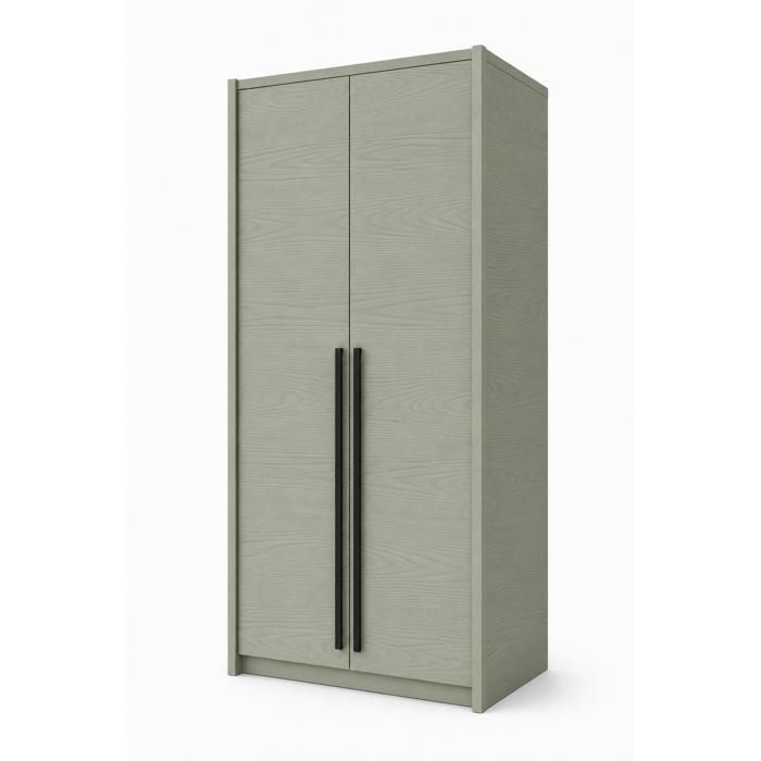 Armoire-penderie - 3XE LIVING - STOLAR GENUA - Eucalyptus - 105x65x217 cm - 3 étagères & tringle