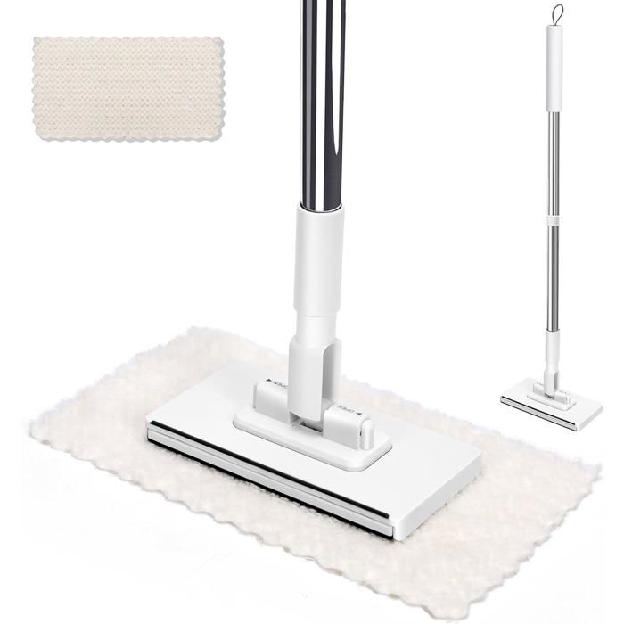 Balai Serpillère Microfibre Pro – 360° INOX Sols Bois/Carrelage