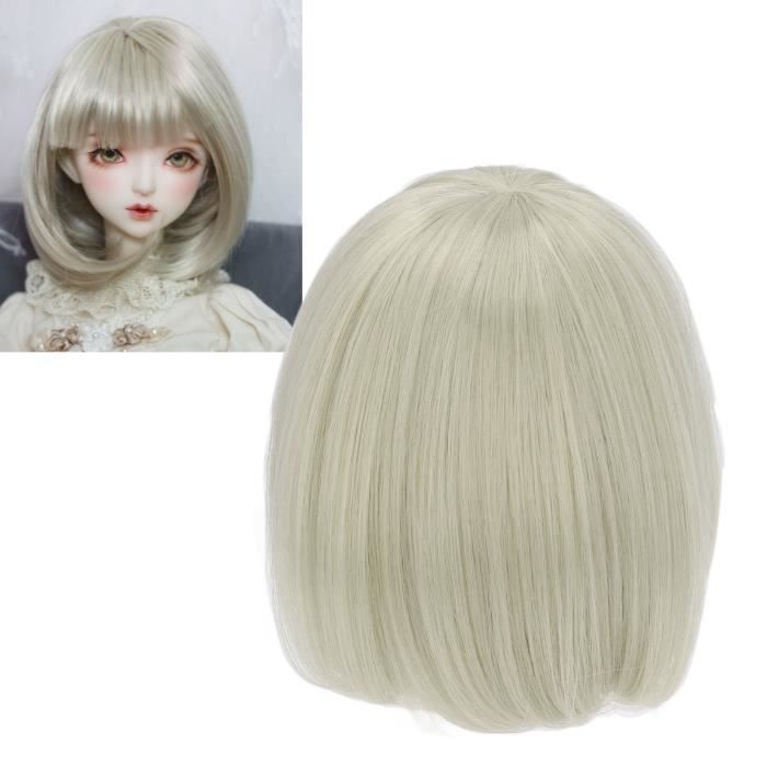 QID-Poupée Perruque Poupée Cheveux Perruque Perruque De Cheveux De Poupée Longue Outillage