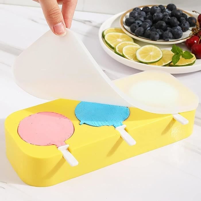 2 Cuillères à Glace Torche - Plastique Alimentaire, Rose/Bleu, Pour Boules Parfaites