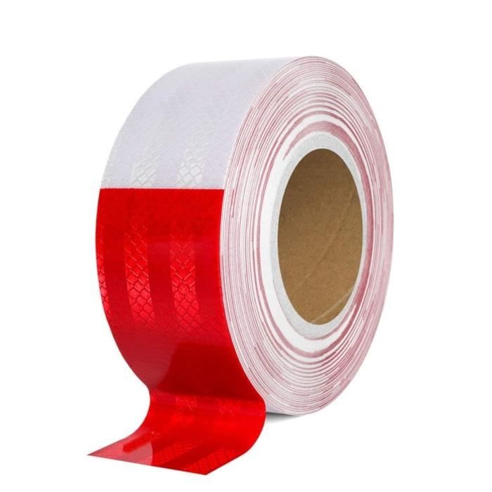 Bande réfléchissante - Voitures - Rouge et Blanc - 45,7 m ...