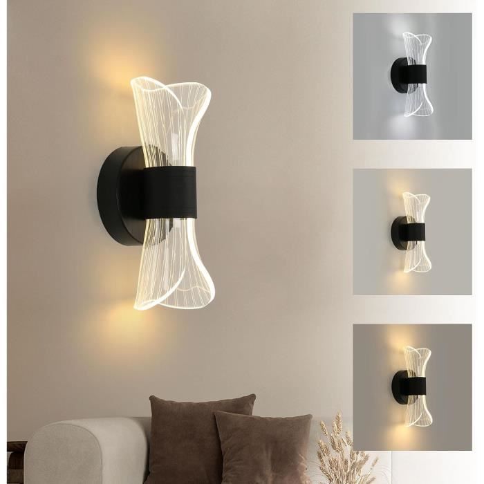 Applique Murale Intérieur Led Dimmable,12W Moderne Lampe Led
