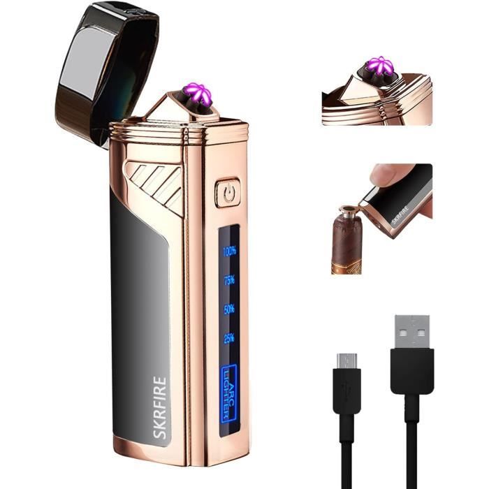 Briquet Électrique, Briquet À Double Arc Plasma, Briquet Rechargeable Usb Sans Flamme Cool