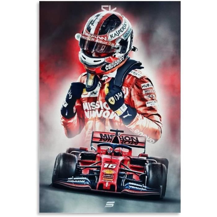 Décoration Carton Taille Réelle Charles Leclerc - Standee De Pilote F1 + Mini Support Offert