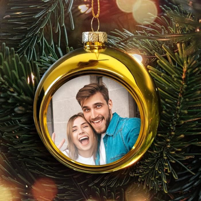 Boule De Noël Personnalisable Photo Déco De Noël Avec Image Imprimée