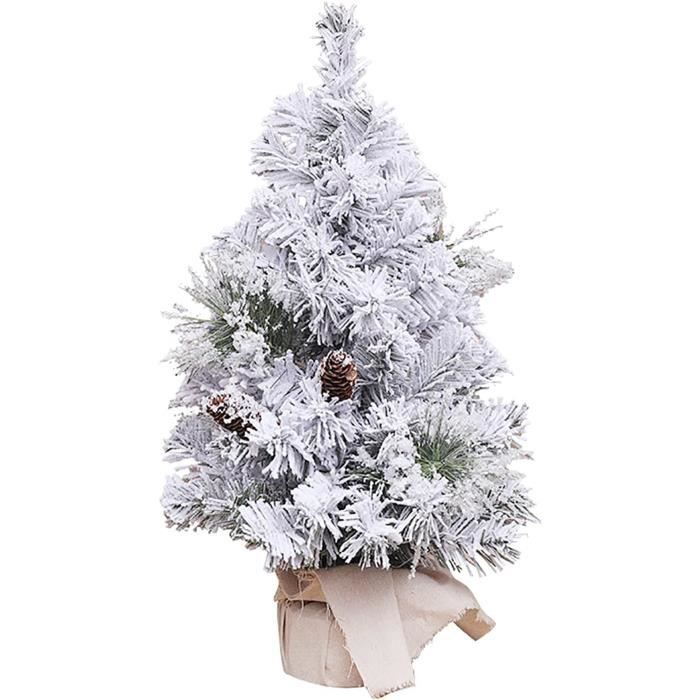 Sapin De Noël Artificiel De Table En Neige Floquée, Mini Sapin De Noël