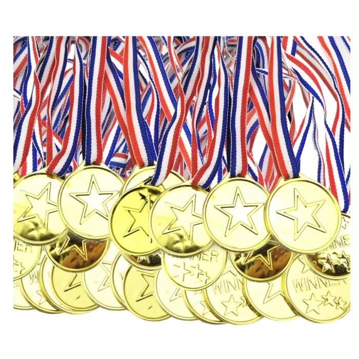 Lot De 100 Médailles En Plastique Doré Pour Enfants - Récompense "Winner" - Pour Jeux Sportifs, Anniversaires, Olympiades