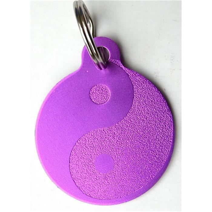 1 MÉDAILLE gravée pour chien YING YANG