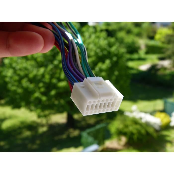 FAISCEAU Câble adaptateur ISO autoradio ALPINE 16 pin blanc PREMIUM NEUF