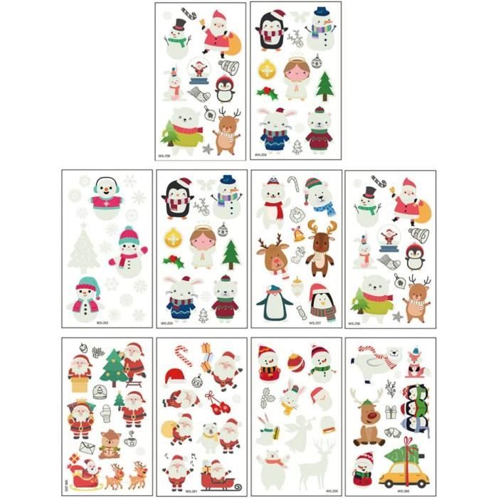 24 Pièces Fête De Noël Photobooth Props, Kit Accessoires De Photobooth Avec 4 Tatouages Noel Temporaires Pour Enfants Adultes Décoration Fournitures De Fête De Noël