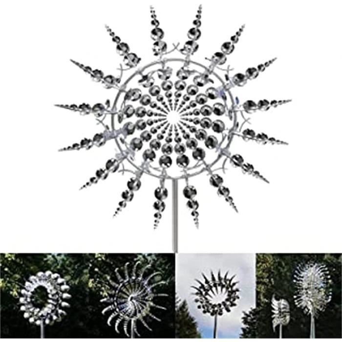 Moulin À Vent Jardin Exterieur - Tournesol - Sculptures Cinétiques à