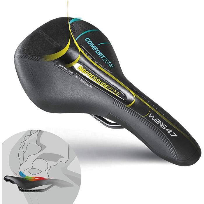Selle De Vélo à Gel VELO CACHE - Confort Large (L) - Unisexe Pour Spinning/Fitness