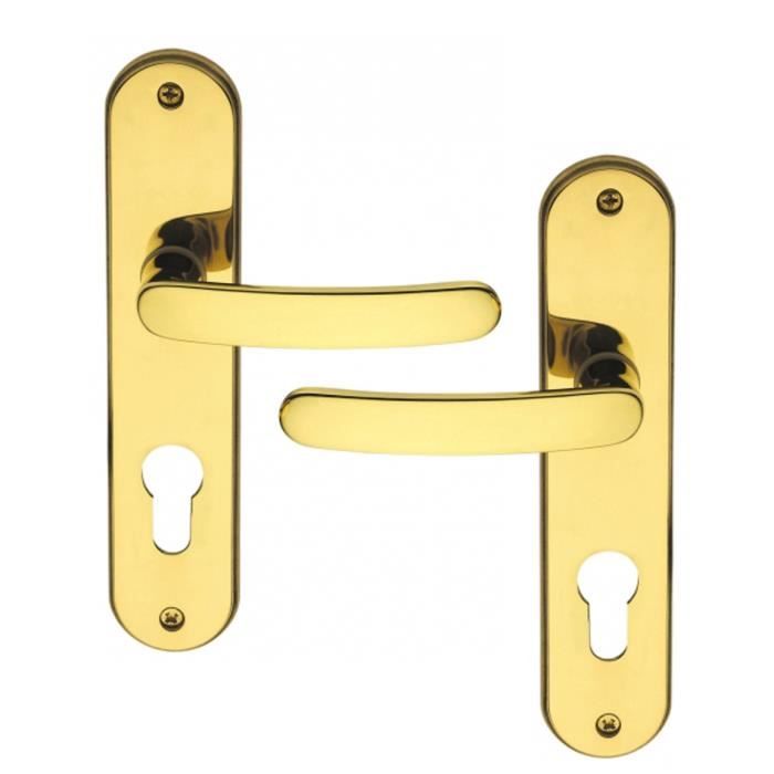 Poignée De Tirage De Porte En Laiton – Longueur 35 Cm, Largeur 8 Cm – Doré – Occasion