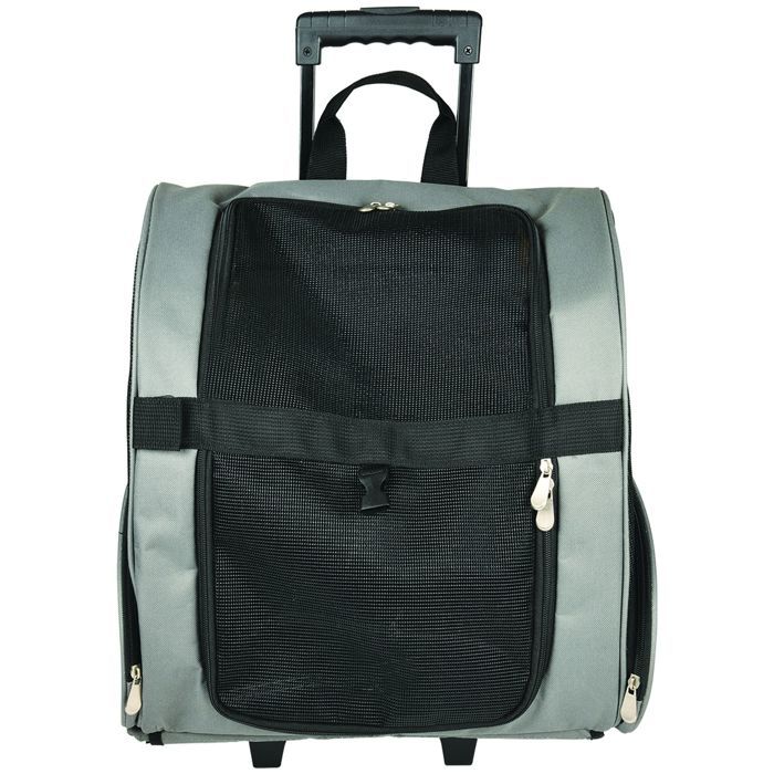 Sac à dos à roulettes Dog Attitude Dynamic gris 40 x 27 x 45 cm - transport chien