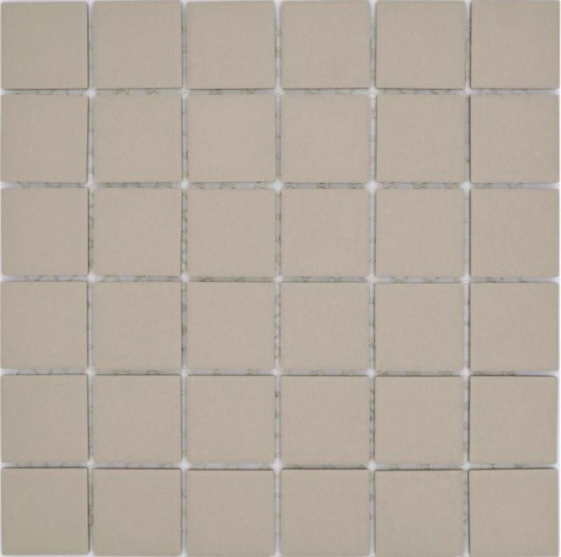 Mosaïque Céramique Blanc/beige/noir Non Vitré – 11B-0123-R10_b – 1 Plaque Neuve