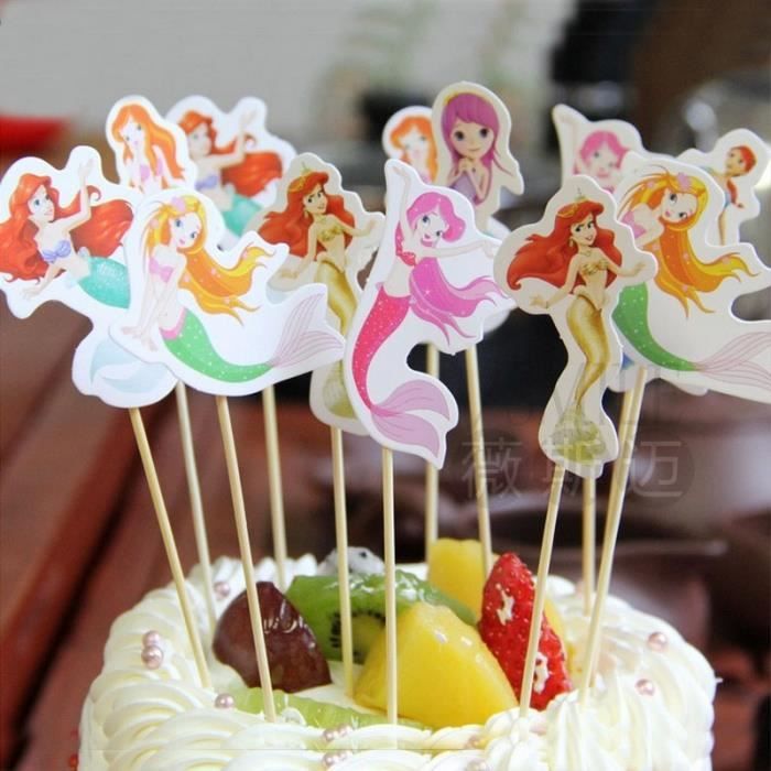 6 Couleurs 5 Decoration Topper Lumieres Pour Princesse Disney Frozen Gateaux D Anniversaire Decorations Figurines Cake Design Patisserie
