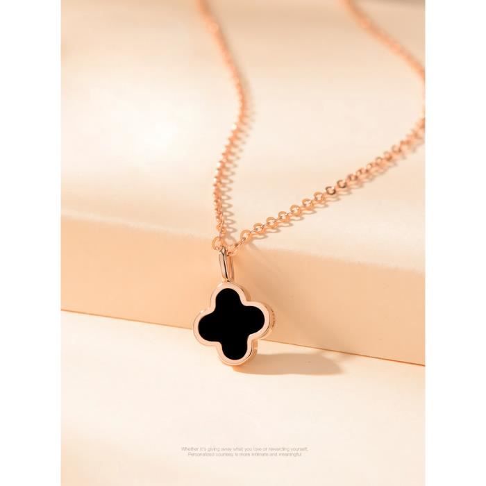 Ensemble Bijoux Trèfle à Quatre Feuilles JENCVNL - Collier, Bracelet Et Boucles D'Oreilles Or - Cadeau Chance Pour Femme