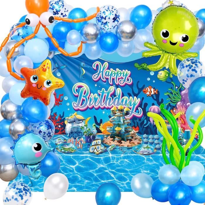 Décoration anniversaire - Thème animaux de la mer