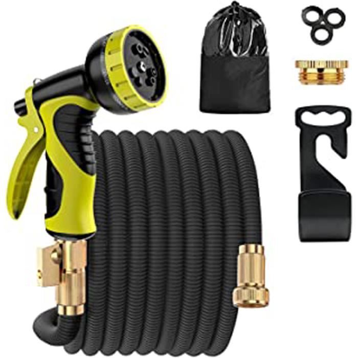 Tuyau d'arrosage extensible rétractable PRO | Pistolet 8 positions