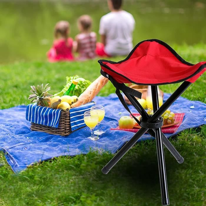 Tabouret Pliant Portable RAUKS - Chaise Robuste Pour Pêche, Randonnée & Camping