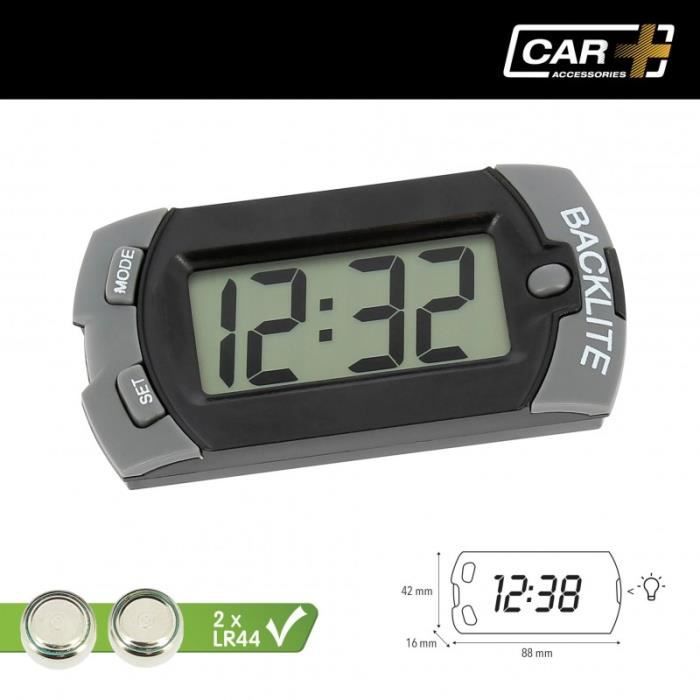 12V/24V Voiture Moto Accessoire tableau de bord horloge numérique Affichage DEL Neuf