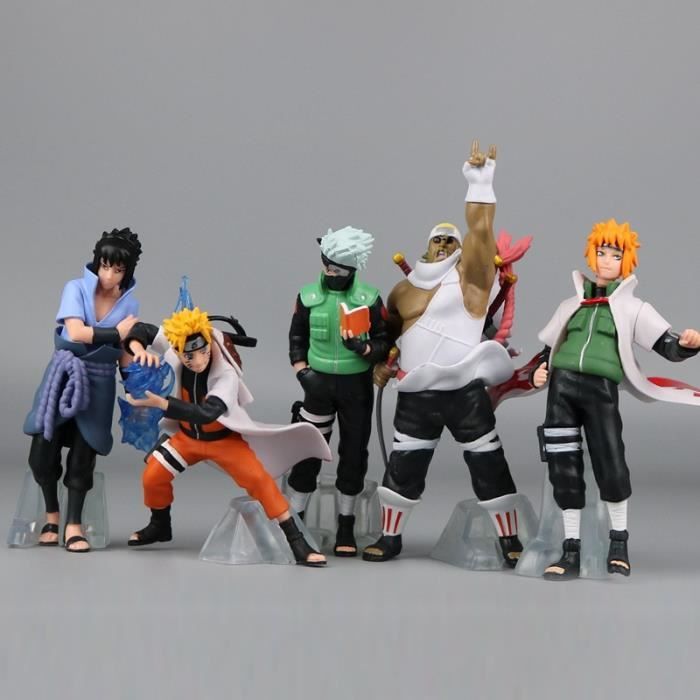 NARUTO Naruto Sasuke Set 5pcs Anime Figure PVC Figure Doll Poupées NEUF