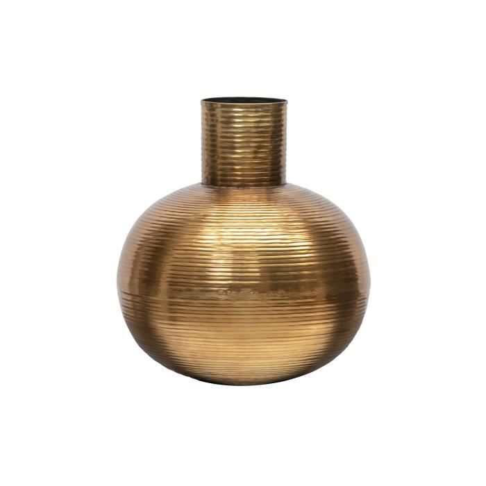 Vase Décoratif En Métal Argenté Elements – Hauteur 43,2 Cm – Design Relief Patchwork Et Filigrane – Pour Fleurs Sèches Ou Artificielles - 6