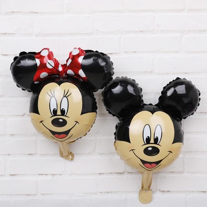 Taille Combination Ballon Theme Minnie Mouse Et Mickey Mouse 2 Pieces Lot Fournitures De Decoration Pour Fete D Anniversaire Po Cdiscount Maison