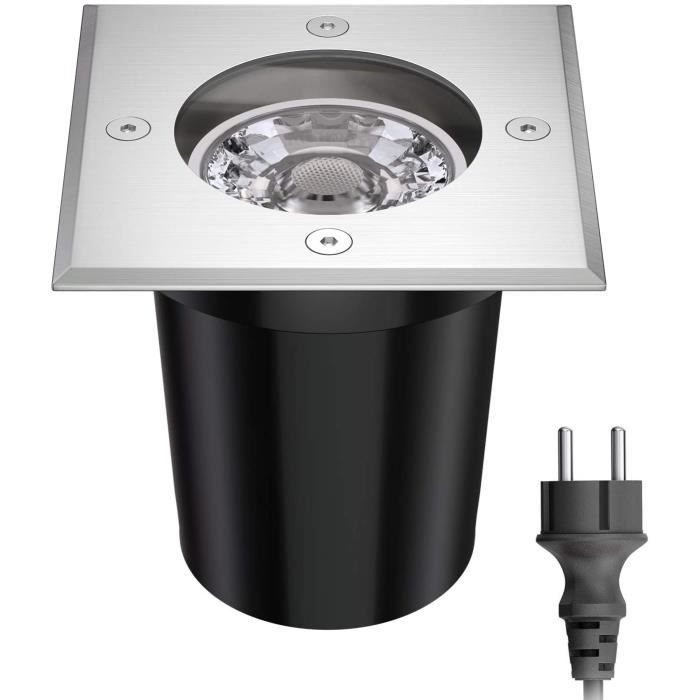 Spot Encastré Sol LED Extérieur GLOX - IP67, Aluminium, Diamètre 35mm, Blanc Chaud, Supporte 500kg
