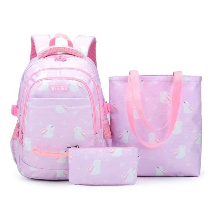 grand ensemble violet - waterproof children school bags girls primary princess school backpacks set kids scho