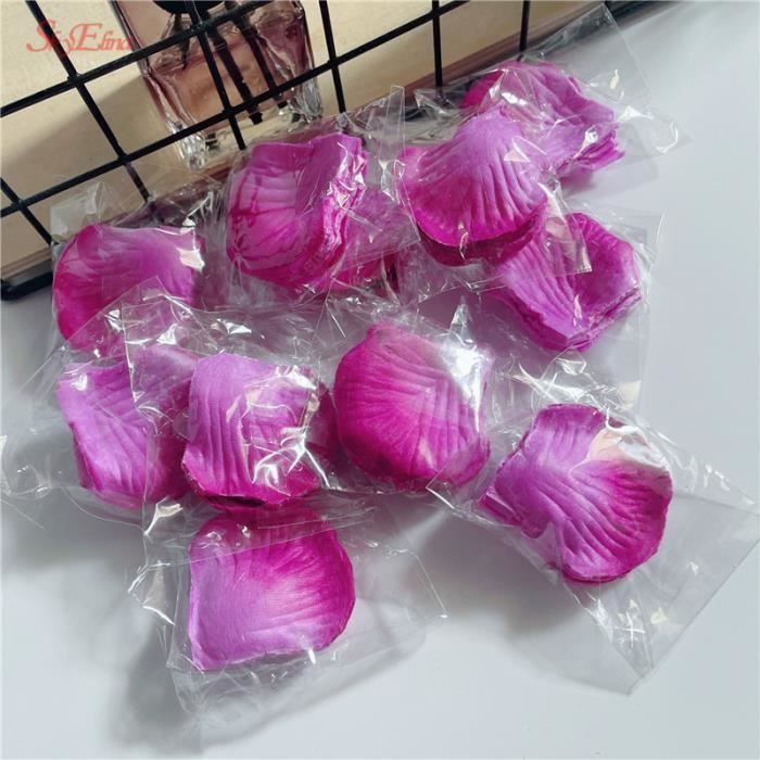 1000 Faux Pétales De Roses + 24 Bougies LED Cœur - Kit Romantique Saint-Valentin Rose