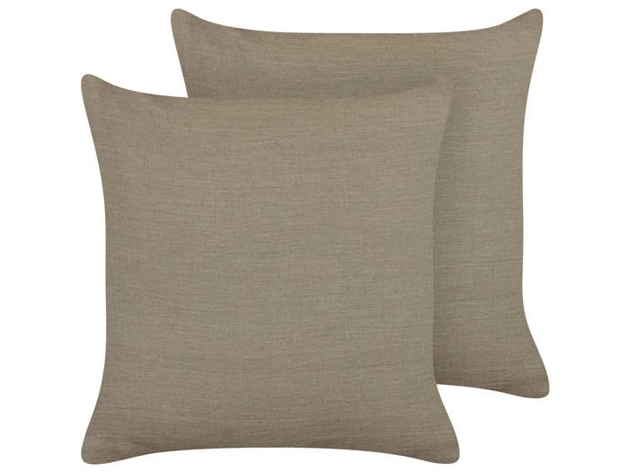 Lot de 2 coussins décoratifs avec pompons 25 x 45 cm taupe HAKONE | Leroy Merlin Lot de 2 coussins décoratifs avec pompons 25 x 45 cm taupe HAKONE | Leroy Merlin