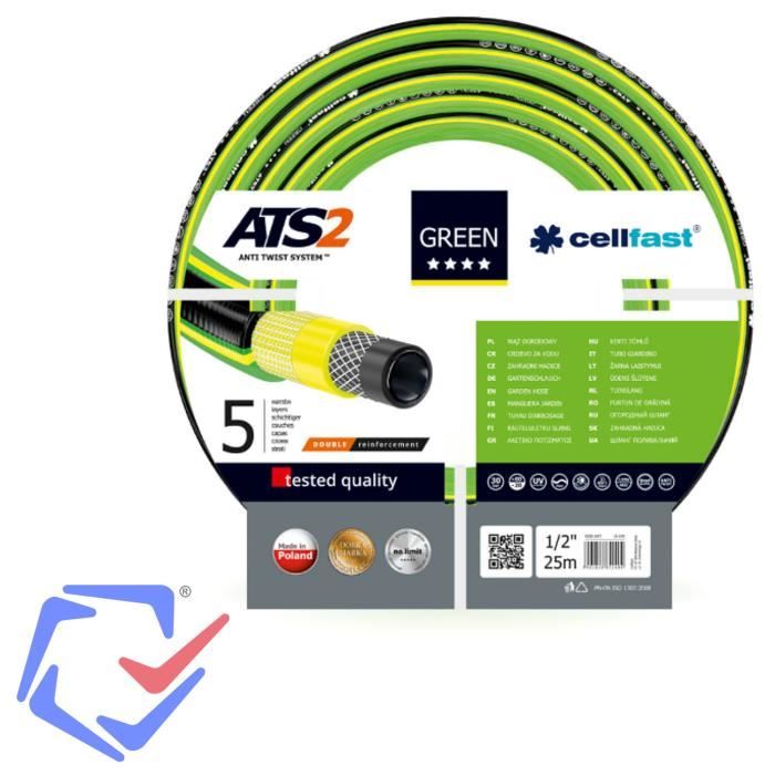 Tuyau darrosage - Cellfast - ATS2 - 50 m - 3/4 - Anti-vrille - PVC alimentaire