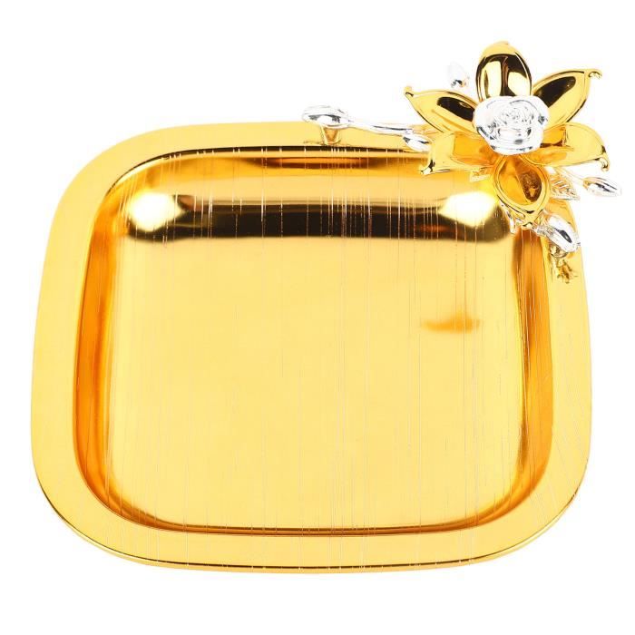 Plateaux Dorés Ovales 23x9 Cm - 2 Pièces - Acier Inoxydable - Pour Dessert, Bijoux Ou Déco