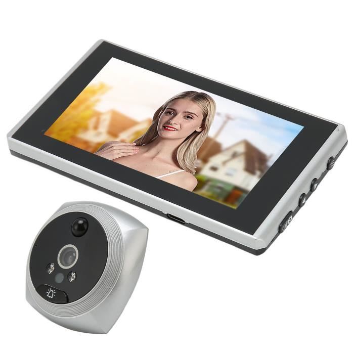 EJ.life Oeil de porte Caméra de surveillance des yeux de sécurité de judas  vidéo numérique de visionneuse de porte visuelle - Cdiscount Bricolage