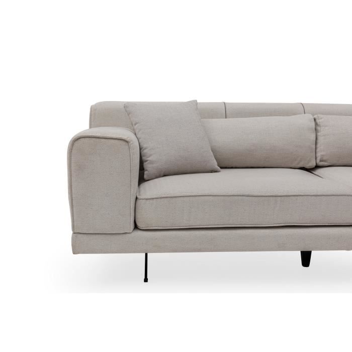 canapé d'angle réversible emob - blanc - 308 x 198 cm - design contemporain