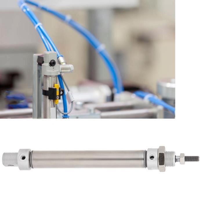 Cylindre Pneumatique à Double Action En Acier Inoxydable CDJ2B10-30B - Diamètre 10mm, Course 30mm, Pression 0.15-1MPa