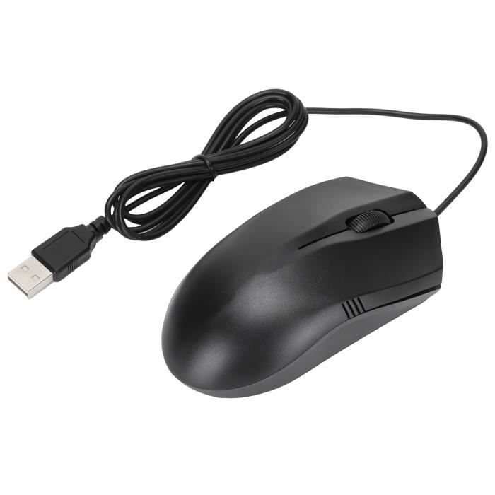 Fdit souris d'ordinateur portable Souris filaire Port USB noir