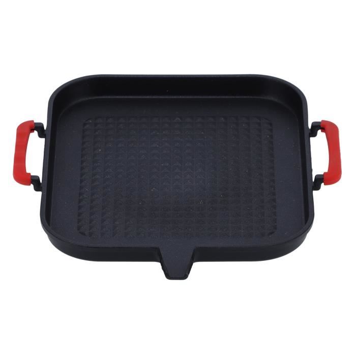 Plaque De Cuisson BBQ Rectangulaire Acier Carbone Antiadhésif – Idéale Grillades, Pizzas & Desserts