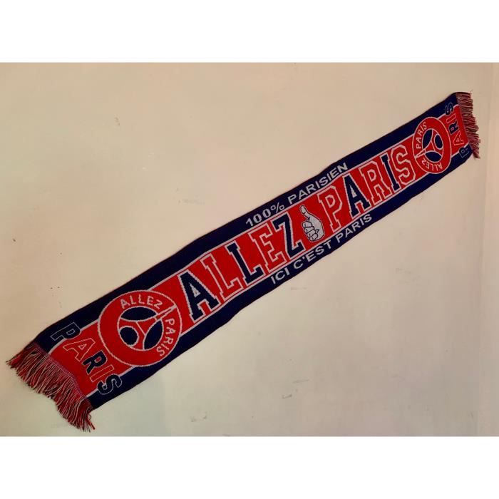 PARIS SAINT GERMAIN Echarpe ICI CEST PARIS PSG Collection officielle Taille 140 cm