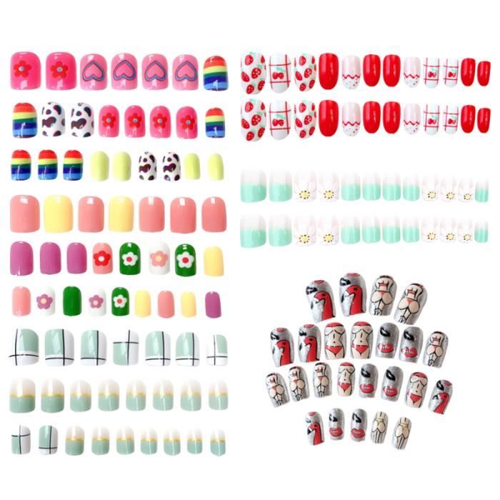 6 Boîte Nail Decal Creative Adorable Belle Exquise Autocollant